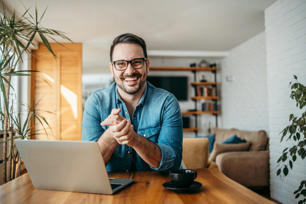Smiling man who works in the IT Department