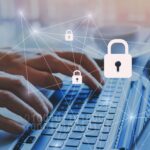 padlock for cybersecurity and cyber event protection